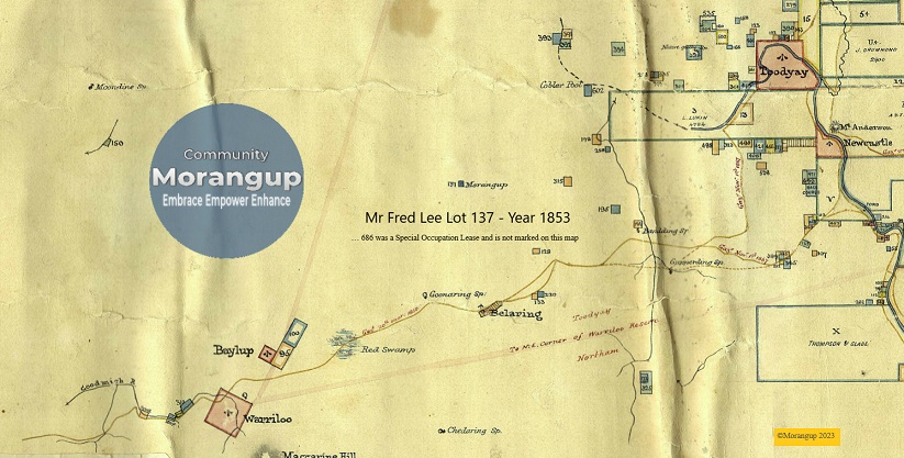 Morangup Map W.A. - Established 1853