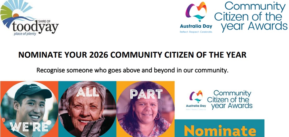 Community Citizen of the Year Awards 2026 – Shire of Toodyay